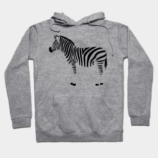 Zebra Black Stripes Silhouette Art Hoodie